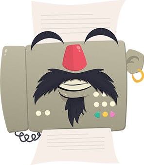 fax con mittente falso mascot